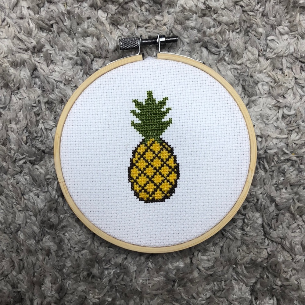 Handmade Pineapple cross stitch